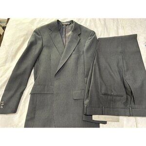 Austin Reed 42L 2 Piece Striped Suit 36x32 Union Made USA Half Lined